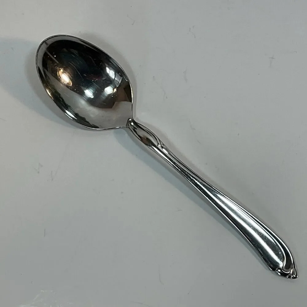 4 OneidaCraft Deluxe SHASTA Stainless Steel Place/Oval Soup Spoons 6 3/4”